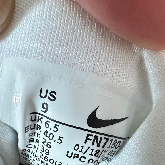 Nike White Air Force 1's Sneakers with Teal and Pink Accents Women's size 9 - Picture 10 of 10